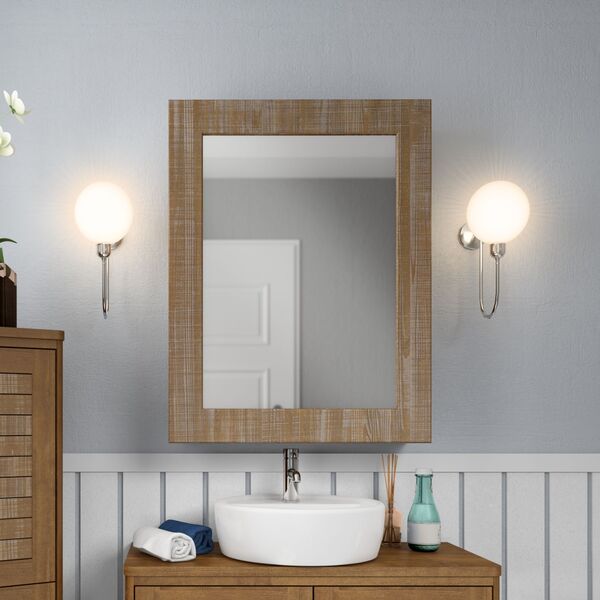 Espelheira para Banheiro de Sobrepor com 1 Porta 85x65x17,4cm Mogno Natural Inova P&C Artemobili
