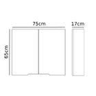 Espelheira para Banheiro de Sobrepor 65x75x18cm Branco Jazz Mazzu