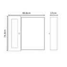 Espelheira para Banheiro de Sobrepor Petróelo Nórdic Mazzu