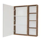 Espelheira para Banheiro de Sobrepor Flex 77x65x14cm Nogal Lótus/Vogue Fabribam