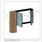 Espelheira Para Banheiro Ibiza 2 Portas Com Espelho Nicho Mul