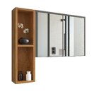 Espelheira Para Banheiro Ibiza 2 Portas Com Espelho Nicho Mul