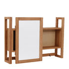 Espelheira para Banheiro Madeira Jatobá 60x86x18cm Sobrepor Aquiles Mão&Formão
