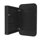 Espelheira para Banheiro Lane Preta Fosco 96x56x14,5cm Darabas