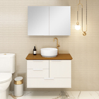 Espelheira para Banheiro Life Branca 56x80x14 Astral Design