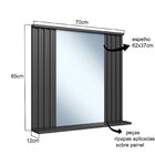 Espelheira Para Banheiro Luiza Ripada Grafite