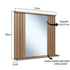 Espelheira Para Banheiro Luiza Ripada Mel