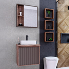 Espelheira para Banheiro Marrom 65x60x13cm Atenas Agardi