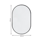 Espelheira para Banheiro Mira Preta Fosco 93x60x12cm Darabas