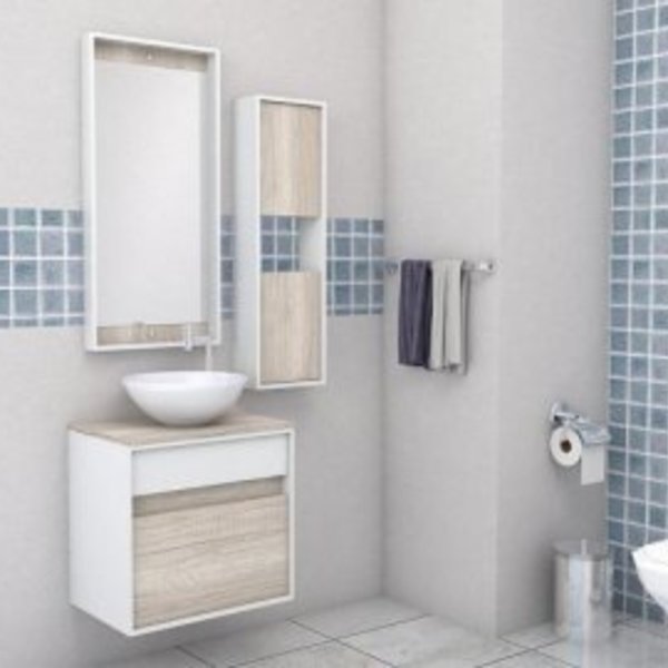 Espelheira para Banheiro Modena 100x31x16cm Mezzo Blanco Darabas Agardi