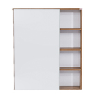 Espelheira para Banheiro Madeira Nogal 77x65x14cm Sobrepor Lótus/Vogue Fabribam