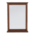 Espelheira para Banheiro Madeira Nogueira 74x53x10cm Sobrepor Mission Mão & Formão