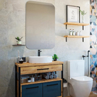 Espelheira para Banheiro Prata 96x60x29cm Munique Agardi