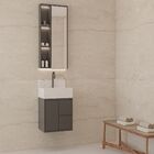 Espelheira para Banheiro Com Luminária Preto 100x60cm Blass Bongut