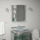 Espelheira para Banheiro Slip Cromado 64x62cm Cris Metal