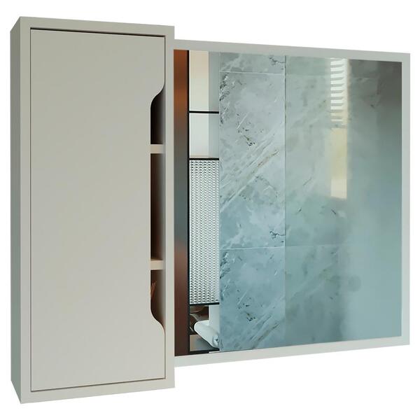 Espelheira Reversivel Para Banheiro 1 Porta Bn3645 Tecno Mobi