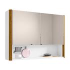 Espelheira Santorini Para Banheiro Com 2 Portas E Nicho