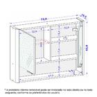 Espelheira Santorini Para Banheiro Com 2 Portas E Nicho