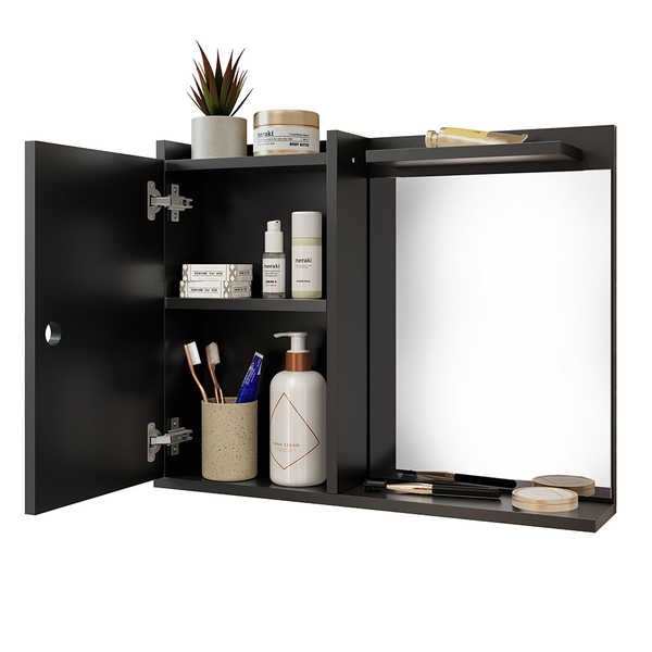 Espelheira Suspensa Madri Armário Parede Armarinho Banheiro P