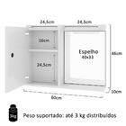 Espelheira Suspensa Madri Armário Parede Armarinho Banheiro P