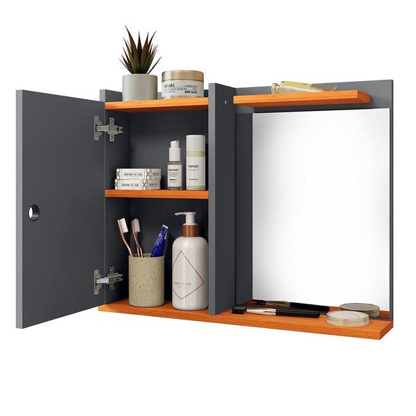 Espelheira Suspensa Madri Armário Parede Armarinho Banheiro P