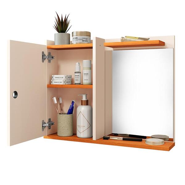 Espelheira Suspensa Madri Armário Parede Armarinho Banheiro P