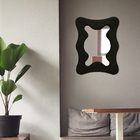 Espelho 110x50cm Antique Curva Freijó