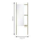 Espelho 180x63cm Hanger Dourado
