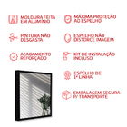 Espelho 40cm Quadrado Preto