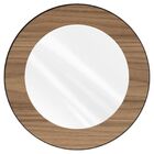 Espelho 45 X 45 Redondo Madeirado Criativo