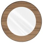 Espelho 45 X 45 Redondo Madeirado Para Parede