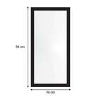 Espelho 48x98 Moldura 4cm Reta Preta