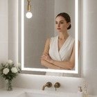 Espelho 4mm 60x100 C/ Desembaçador Led 3 Cores decoração banh