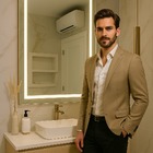 Espelho 4mm 70x100 C/ Desembaçador Led 3 Cores decoração banh