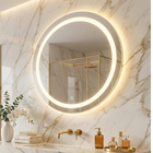 Espelho 4mm 90CM penteadeira Led NEUTRO maquiagem Redondo gra