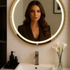 Espelho 4mm  led 90cm grande 3 cores frio neutra e quente tec