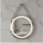 Espelho 4mm adnet Led 3 tons  70 cm Redondo tecla Touch alça