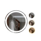 Espelho 4mm Banheiro Led 3 cores 60cm Redondo Bivolt jateado