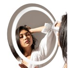 Espelho 4mm Banheiro Led 3 cores 90cm grande Redondo Bivolt S