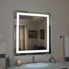 Espelho 4mm Banheiro Luz Led 80x80 Cm Led 3 cores frio neutro