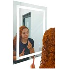 Espelho 4mm Iluminação Led 3 cores + Desembaçador  banheiro 6