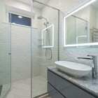 Espelho 4mm Jateado Iluminado Com Led 3 tonalidades frio neut