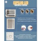 Espelho 4mm Jateado Iluminado led frio branco 120x80 iluminaç