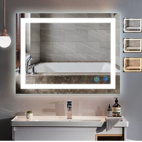 Espelho 4mm Led 100x70 desembaçador 3 Cores Fria Neutra Quent