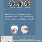 Espelho 4mm led 3 tons frio neutro  e quente 60cm Banheiro Re