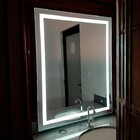 Espelho 4mm led 80x100 110v LED 3 CORES FRIO NEUTRO QUENTE de