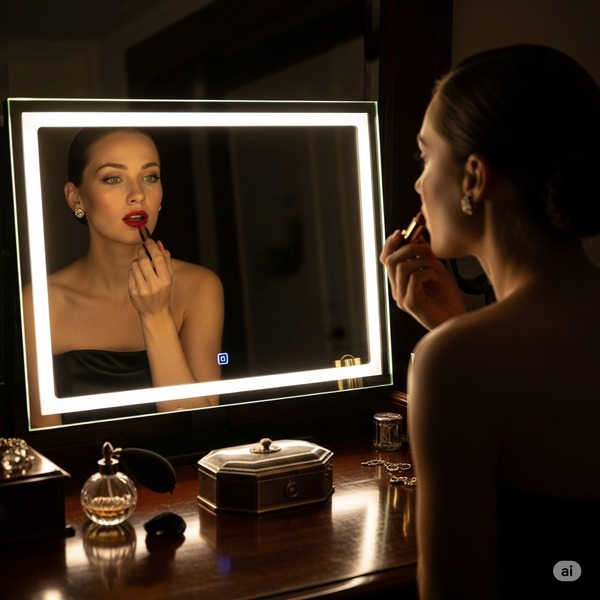 Espelho 4mm Led 80x80 Luz 3 Cores Fria Neutra Quente Quadrado