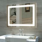 Espelho 4mm Led  3 cores 60x80 iluminado Banheiro vertical ou