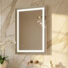 Espelho 4mm Retangular Iluminação Luz frente  Led 3 cores 70x