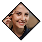 Espelho 50cm Quadrado Preto